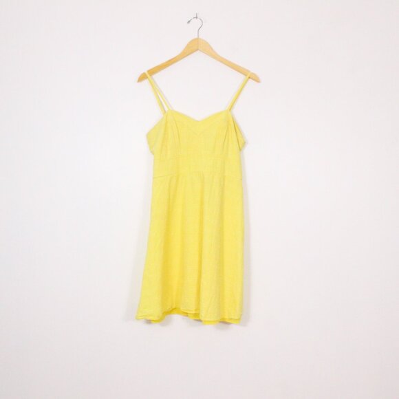 *Ricki's Y2K Yellow Sweetheart Spaghetti Strap Mini Dress - Picture 1 of 5
